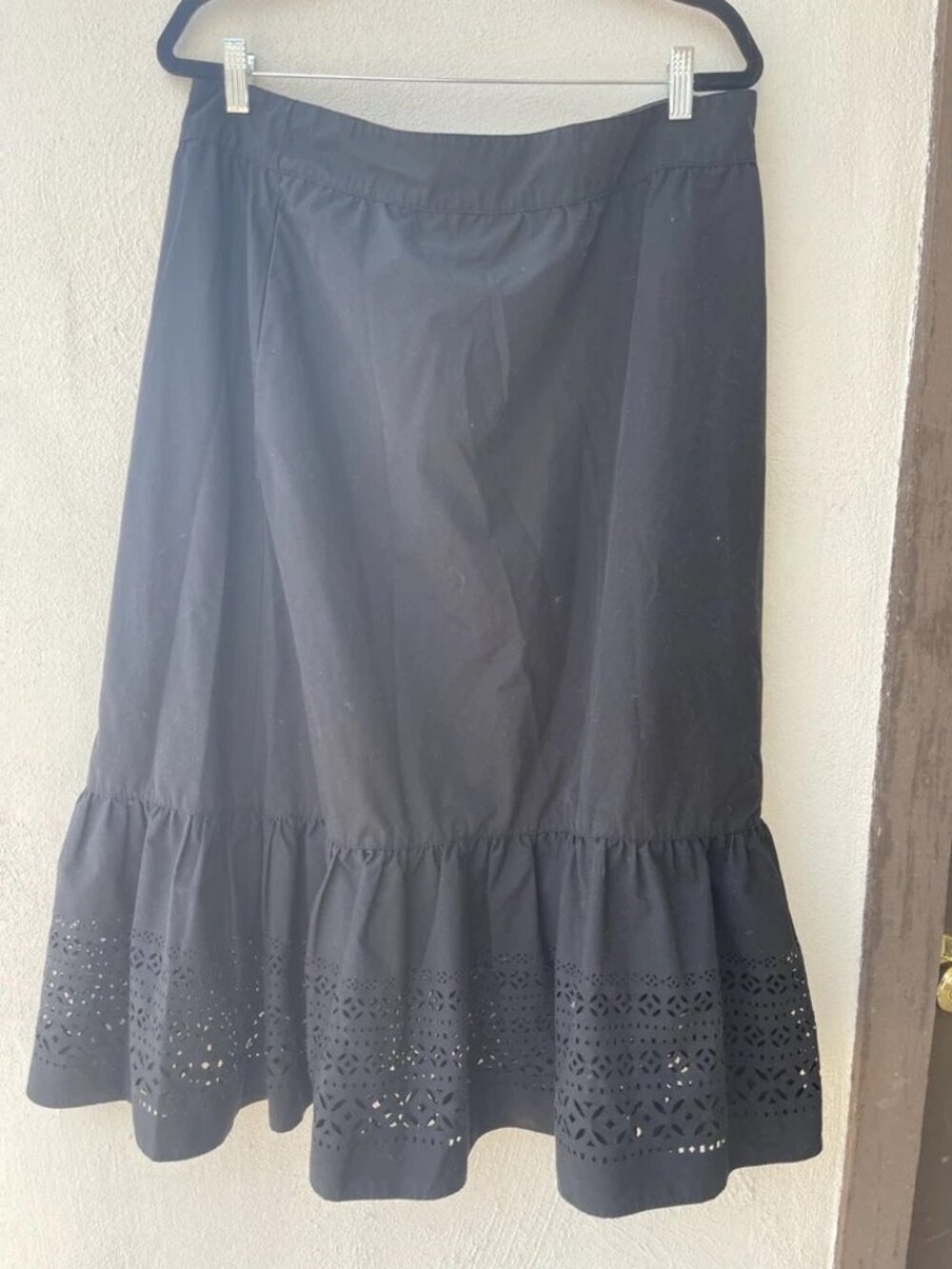 Black Ralph Lauren plus size 16 Midi Skirt Eyelet Skirt Romantic fairy cottage
